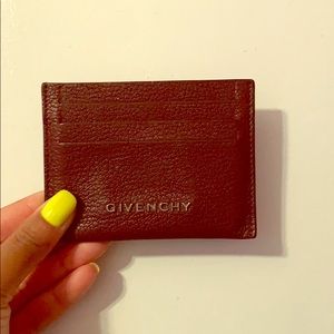 Givenchy Pandora Leather Cardholder (Burgundy)